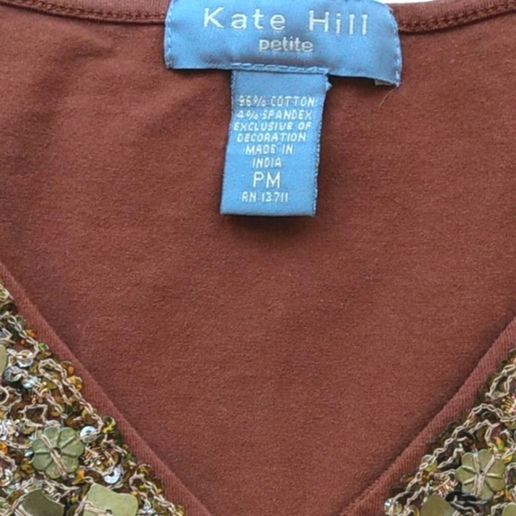 KATE HILL SLEEVELESS TOP SIZE PETITE MEDIUM - Picture 8 of 8